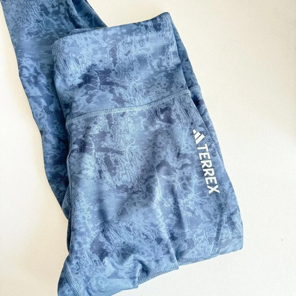 Adidas Terrex Tight Fit High Rise Full Lenght Leggings Blue M - Picture 4 of 8